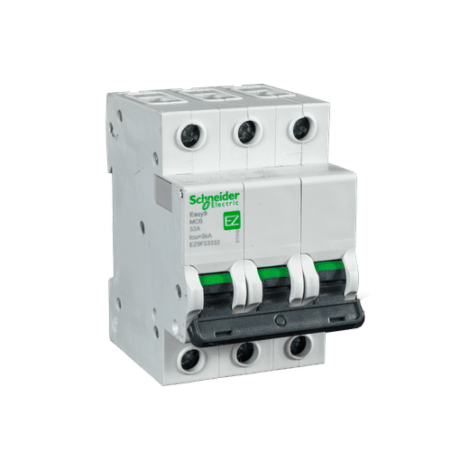 SCHNEIDER EASY9 3 POLE CURVE C 3ka 32a MCB