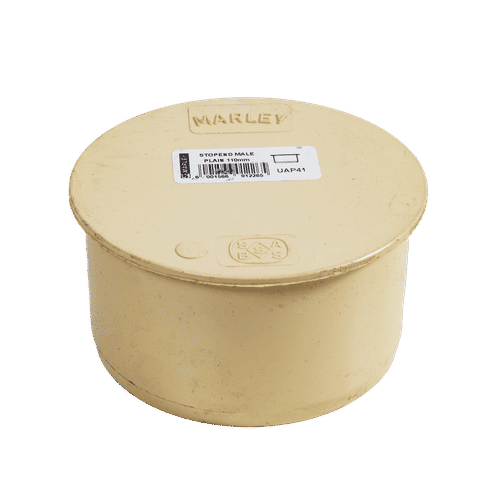 UNDERGROUND PLAIN MALE SPIGOT END 110mm STOP END