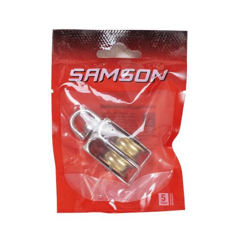 SAMSON BRASS PLATED 25mm DOUBLE SWIVEL PULLY