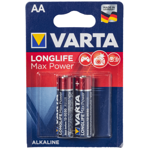 VARTA LONG LIFE MAX POWER 2 PACK AAA ALKALINE BATTERY