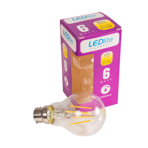 LEDLITE DIMMABLE WARMWHITE BC 6w LED LAMP