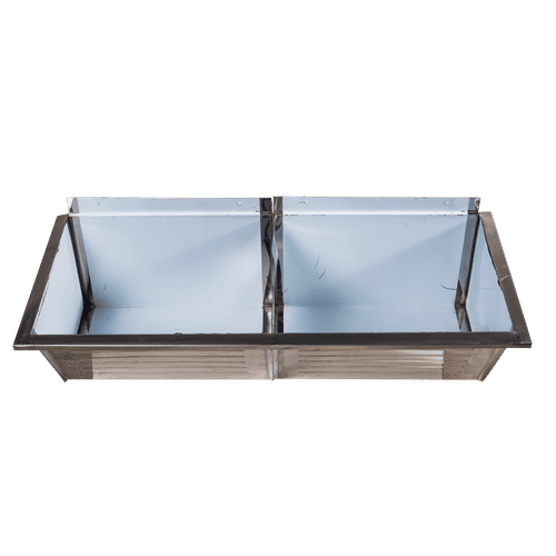 KWIKOT STAINLESS STEEL DOUBLE WASHTHROUGH AND 40mm PVC WASTES