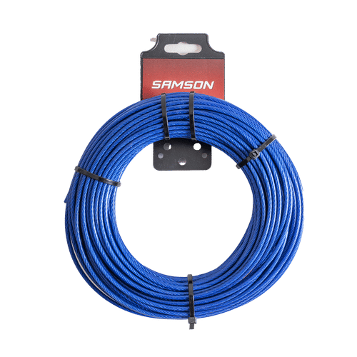 SAMSON BLUE COATED WIRE 3.2 X 4.8mm 25m STEEL CABLE
