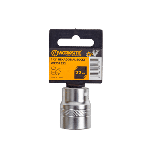 WORKSITE ½" DRIVE 22mm HEXAGONAL SOCKET