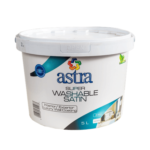 ASTRA SUPER WASHABLE SATIN WHITE 5Lt PAINT