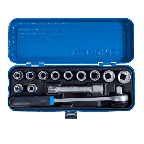 GEDORE ½" DRIVE 8-22mm SOCKET SET