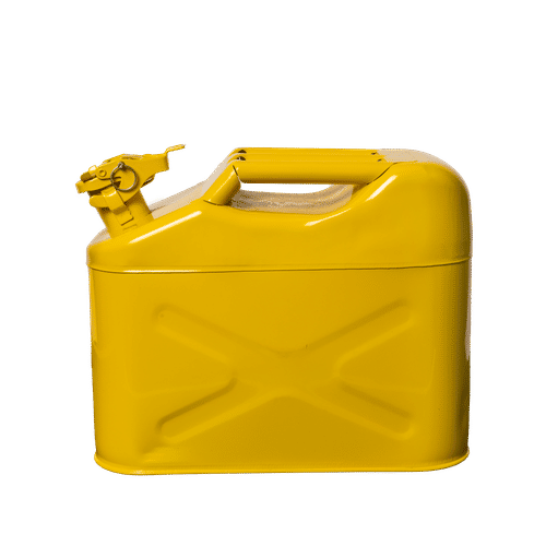 YELLOW 10Lt METAL JERRY CAN