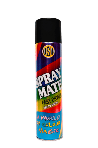 SPRAYMATE FAST DRYING MATT BLACK 250ml SPRAY PAINT