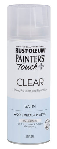 RUSTOLEUM PAINTER'S TOUCH + SATIN CLEAR 340g SPRAY PAINT