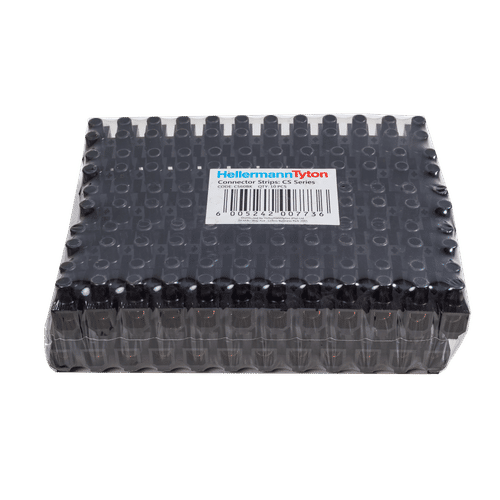 HELLERMANN TYTON 12 WAY BLACK POLYETHYLENE 60a CONNECTOR STRIP 