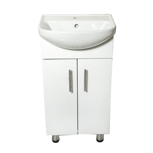 DENVER 450 TIFFANY WHITE 2 DOOR VANITY CABINET & BASIN SET