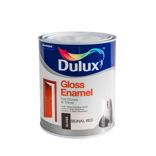 DULUX GLOSS ENAMEL SIGNAL RED 1Lt PAINT