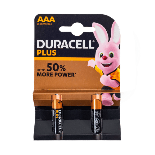 DURACELL PLUS AAA 2 PACK BATTERY