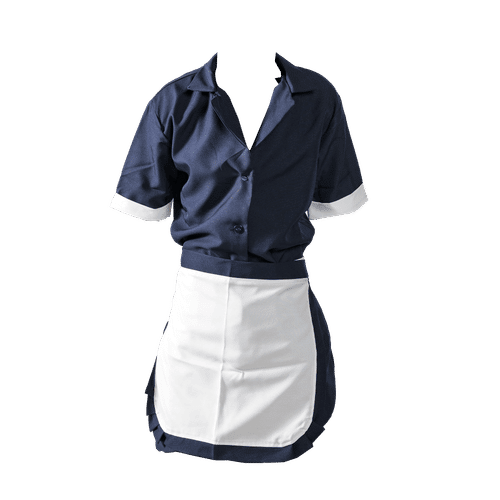 PLAIN BLUE LARGE MAIDS UNIFORM