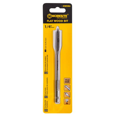 WORKSITE FLAT 6mm WOOD DRILL BIT