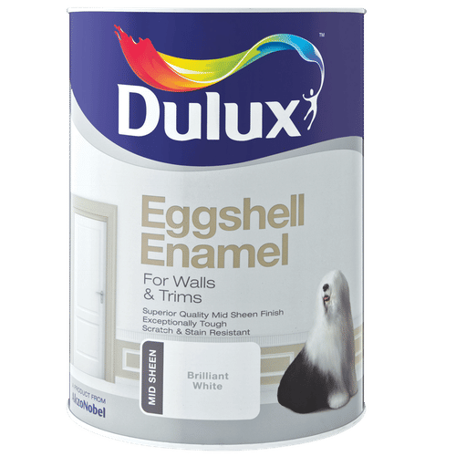 DULUX EGGSHELL ENAMEL WHITE 5Lt PAINT