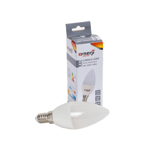 SYNERJI WARMWHITE CANDLE SES 4w LED LAMP