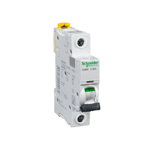 SCHNEIDER ACTI9 1 POLE CURVE C 6ka 25a MCB