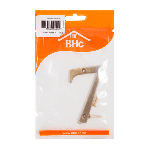 BHC SMALL 75mm No.7 BRASS NUMBER