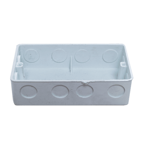 RB19 6x3" 19mm FLUSH PVC BOX