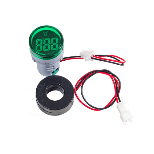 AC/DC ROUND GREEN LED  DISPLAY 100a  AMMETER