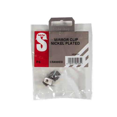 CRANKED NICKLE PLATED MIRROR CLIPS