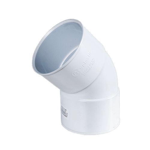 SOLVENT WELD PLAIN 110mm 45° SURFACE PLAIN BEND