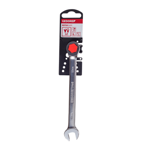 GEDORE RED METRIC 12mm COMBINATION RACHET SPANNER
