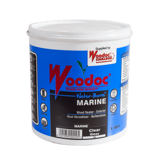 WOODOC WATER-BORNE MARINE GLOSS CLEAR 1Lt WOOD SEALER