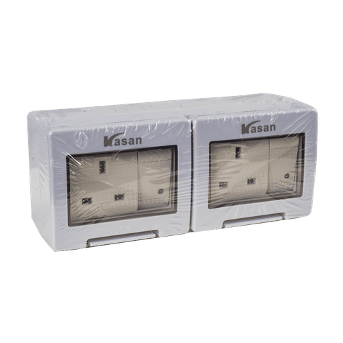 KASAN DOUBLE WATER TIGHT 13a OUTLET SOCKET SWITCH
