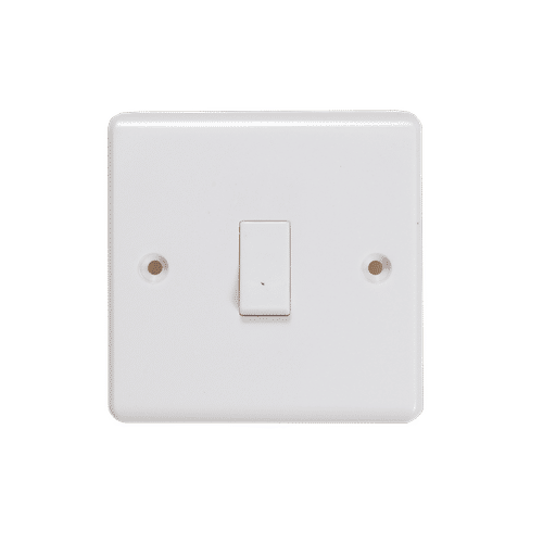 KENGO CURVE 1 GANG 2 WAY WHITE  SWITCH 