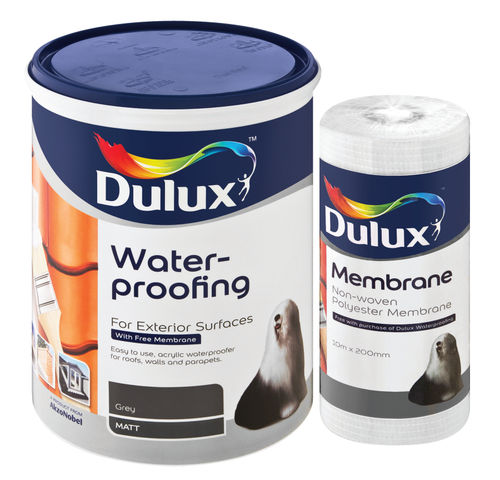 DULUX GREY 5Lt WATERPROOFING PAINT + MEMBRANE