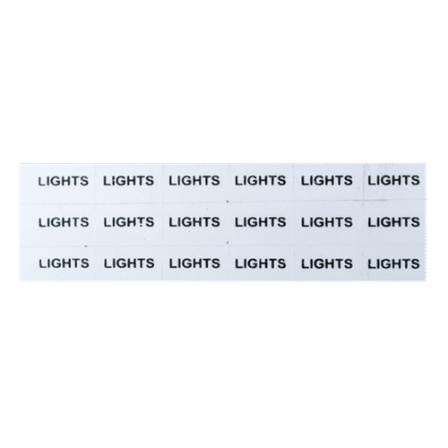 LIGHTS BOARD LABEL