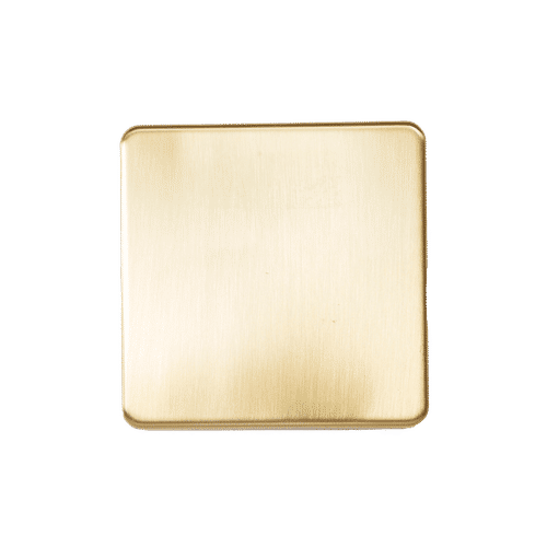 KENGO 1 GANG SATIN BRASS BLANK PLATE