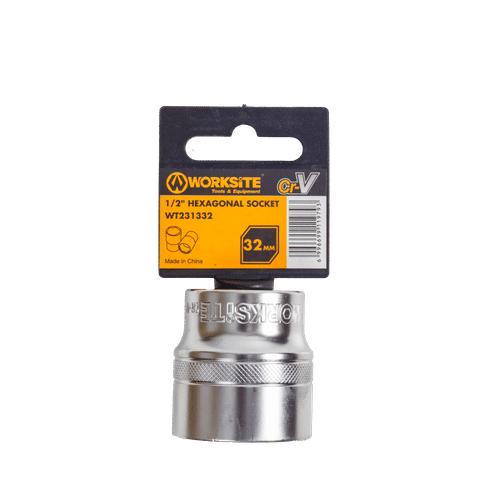 WORKSITE ½" DRIVE 32mm HEXAGONAL SOCKET