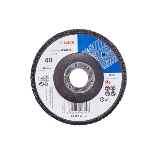 BOSCH 40 GRIT 115x22.23mm FLAP DISC