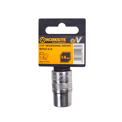 WORKSITE ½" DRIVE 14mm HEXAGONAL SOCKET