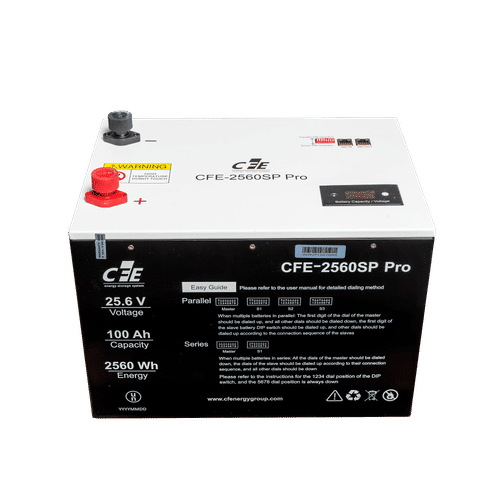 CFE LiFePO4 25.6v 2.56kwh 100ah BATTERY