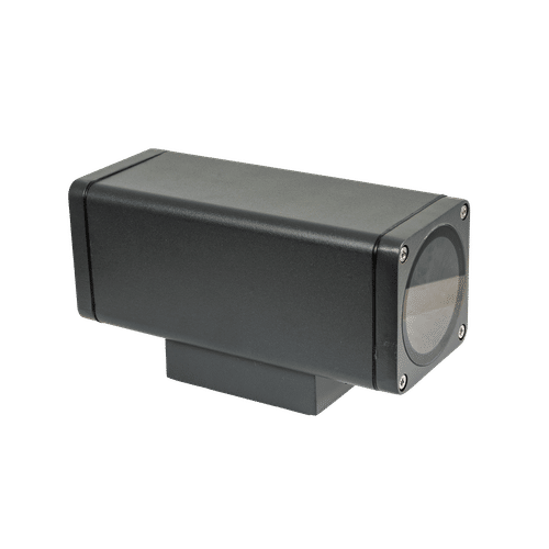 SYNERJI KUBE TWIN GU10 GRAPHITE OUTDOOR WALL LIGHT