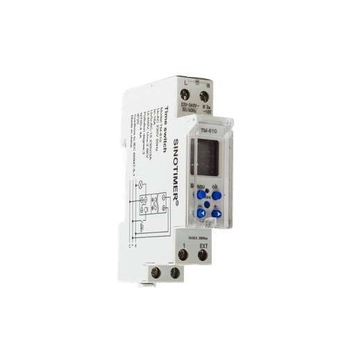 SINOTIMER DIN MOUNT WEEKLY PROGRAMMABLE 16amp 250vac TIME SWITCH