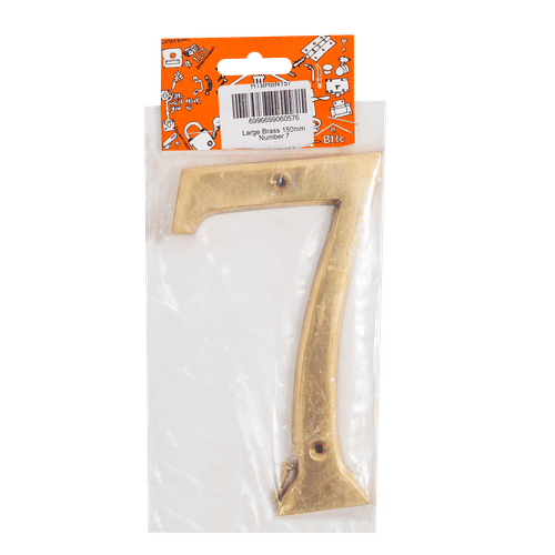 BHC LARGE 150mm No.7 BRASS NUMBER