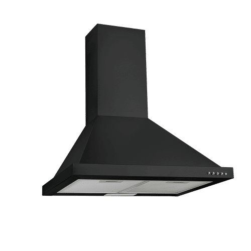 DEFY BLACK 60cm CHIMNEY HOOD