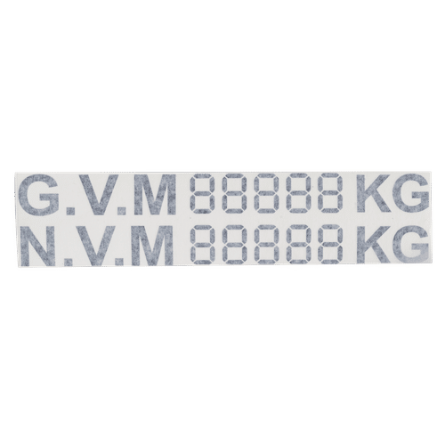 BLACK GVM & NVM WEIGHT SIGN  