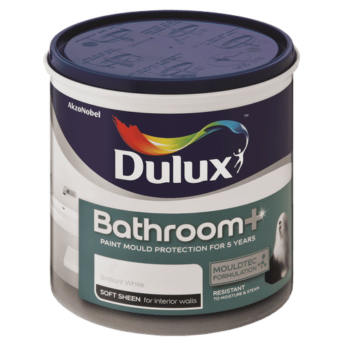 DULUX BATHROOM+ BRILLIANT WHITE 2.5Lt PAINT