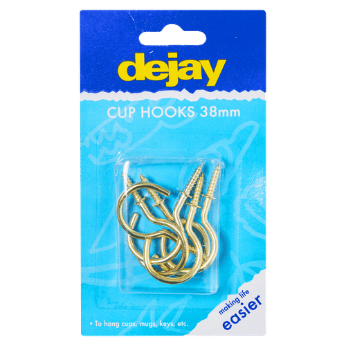 DEJAY BRASS 38mm CUP HOOK