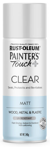 RUSTOLEUM PAINTERS TOUCH + MATT CLEAR 340g SPRAY PAINT