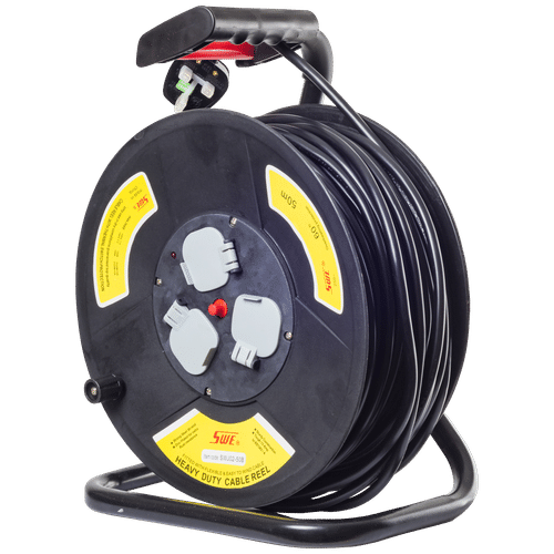 SWE 3CORE 3GANG 2.5mmx25m 13a HEAVY DUTY CABLE REEL