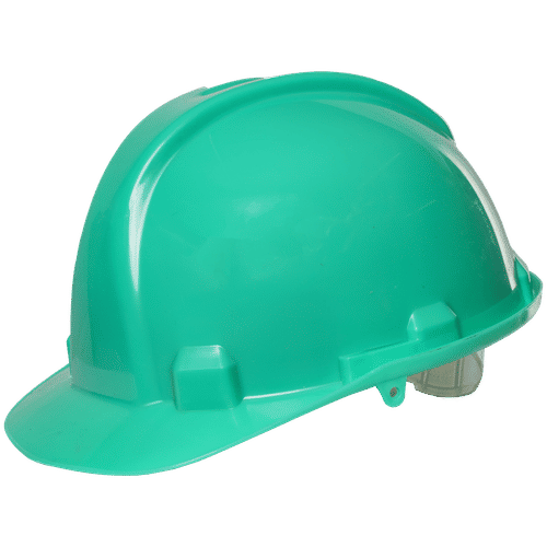 GREEN 6 POINT BUILDERS SAFETY HARD HAT