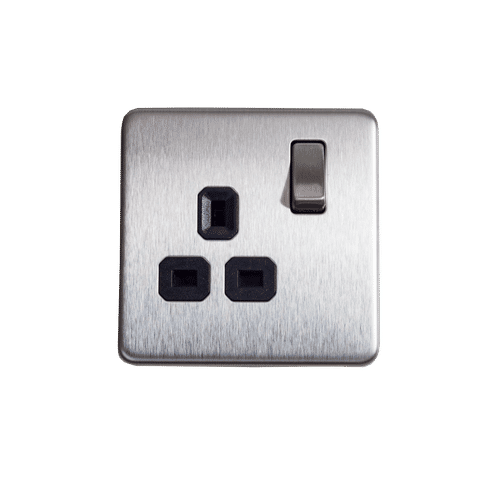 KENGO STAINLESS STEEL SWITCH 1 GANG 13a SOCKET OUTLET