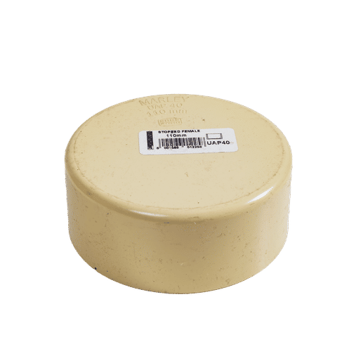 UNDERGROUND PLAIN FEMALE SPIGOT END 110mm STOP END